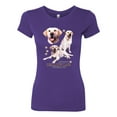 thumbnail image 2 of If It's Not a Yellow Lab It's Just a Dog Gift | Womens Dog Lover Slim Fit Junior Tee, Purple Rush, Medium, 2 of 3