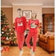 thumbnail image 3 of Pijamas de Navidad a juego para adultos, ropa de dormir de muñeco de nieve, pijamas de algodón, conjunto de pantalones para hombres y mujeres, 3 of 6