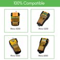 thumbnail image 4 of 6/9/12/19/24mm Tape For Dymo Industrial Heat Shrink Tubes 18051 18052 18053 18054 18055 18056 18057 18058 for Rhino 4200 5200 Black on Yellow 24mm, 4 of 6