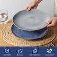 thumbnail image 2 of MONITO Ceramic Dinner Plate Sets, Pasta Bowls Set of 4, Salad Plates, Microwave Safe, Stoneware Dishes Set, Dinnerware Set For Restaurants And Kitchens, 2 of 7
