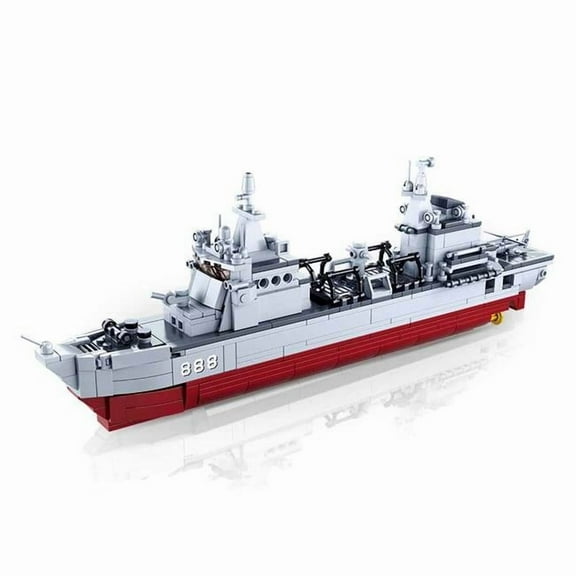Texas Toy Distribution 701 1-450 Scale Model Bricks Supply Ship Building Brick Kit, 495 Piece