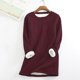 thumbnail image 2 of Sudadera informal de felpa gruesa para mujer, cálida, de terciopelo, con cuello redondo, para el invierno, prenda interior., 2 of 6