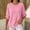 Pinks-shirts, variant on Aezemi Women Waffle 3/4 Sleeve Shirt Round Neck Pullover Knit Dressy Casual Breathable Comfy Blouses Spring Summer Outdoor Fashion Casual Tops L
