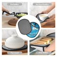 thumbnail image 7 of Pofeuu Heart Shaped Cloud Print Silicone Pot Mat Mitten With Hanging Loop Heat Resistant Oven Mitts Non-Slip Bbq Baking Smoking Potholders, 7 of 7