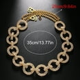 thumbnail image 3 of 1 Pair Women's Metal Rings Shoulder Chain Chain with Sparkling Rhinestones Bra Underwear Strap for Parties and Weddings, 3 of 8
