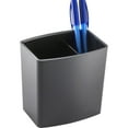 thumbnail image 2 of Officemate 2200 Series Large Pencil Holder w/3 Stepped Compartments, Black (22292), 2 of 7