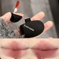 thumbnail image 4 of Lápiz labial negro y plateado con forma de corazón, arcilla mate de terciopelo, brillo de labios, tinte líquido para labios, pigmento en crema, cosméticos para labios sedosos de larga duración, 4 of 5