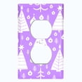 thumbnail image 2 of Metal Light Switch Plate Cover Festive Christmas Tree Ornaments Purple XMS010, 2 of 13