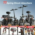 thumbnail image 5 of Adult Folding Electric Bicycle, Peak Power 740W Motor, 20 Mph Speed, 10-45-mile Range, 48V10AH/15AH Removable Battery, 14-inch Compact Size, Disc Brakes, City Commuting Electric Bike,, 5 of 9
