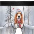 thumbnail image 4 of Playful Basset Hound Welcomes Winter Snowy Day with Cardinal Bird All Over Print Boxer Briefs Underwear for Men Dad Bassets Dog Breed Lovers Gifts Idea - 120177, 4 of 6