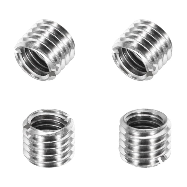Uxcell 4 Pcs Écrous de Réduction de Filetage en Acier Inoxydable 316, M10x1.5 Mâle à M8x1.25 Femelle 8mm Long Écrou de Réparation Métrique Adaptateurs Filetés Réducteur de Manchon Attache de Conversion