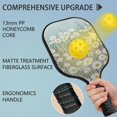 thumbnail image 4 of Pickleball Paddles Set Of 1, Fiberglass Surface, Daisy Floral Print, 1 Paddle, 2 Balls & Bag, 4 of 5