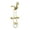 Brushed Gold, variant on Cobbe with 7-Spray Dual Shower Head Shower and Bathtub Spout Combination Kit in ABS 3-Handle Wall Mount Shower System Matte Black