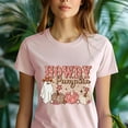 thumbnail image 5 of Cute Howdy Pumpkin Tee | Autumn Unisex Graphic Shirt, Navy, Size M, 5 of 6