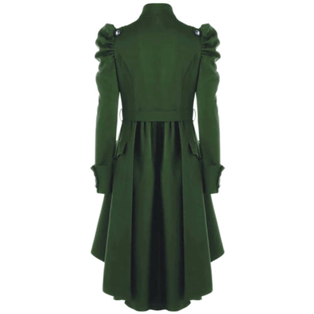 BKQCNKM Manteaux d'Hiver pour Femmes Manteau de Ski Femme Manteau Long Vintage pour Femmes Pardessus Gothique Veste Rétro pour Dames Manteaux d'Hiver pour Femmes, Vert TG