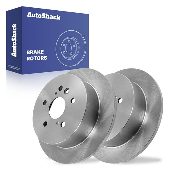 AutoShack 11.44" (290.7 mm) Rear Solid Brake Rotors | Replacement for 2004-2010 Toyota Sienna | 2-PC Set