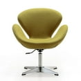 thumbnail image 2 of Raspberry Green and Polished Chrome Wool Blend Adjustable Swivel Chair, 2 of 4
