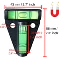 thumbnail image 4 of Magnetic T-Shaped Spirit Level, 2 Pack Small Handy Motorhome Spirit Level with Magnet, Van Spirit Level, Caravan Leveling Ramp, Car Camping Accessories, 4 of 5