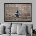thumbnail image 3 of wall26 Framed Canvas Print Wall Art Banksy Rat Balances on Chain Graffiti &amp; Street Art Pop Culture Illustrations Pop Art Bohemian Multicolor Dark for Living Room, Bedroom, Office - 24"x36&qu, 3 of 5