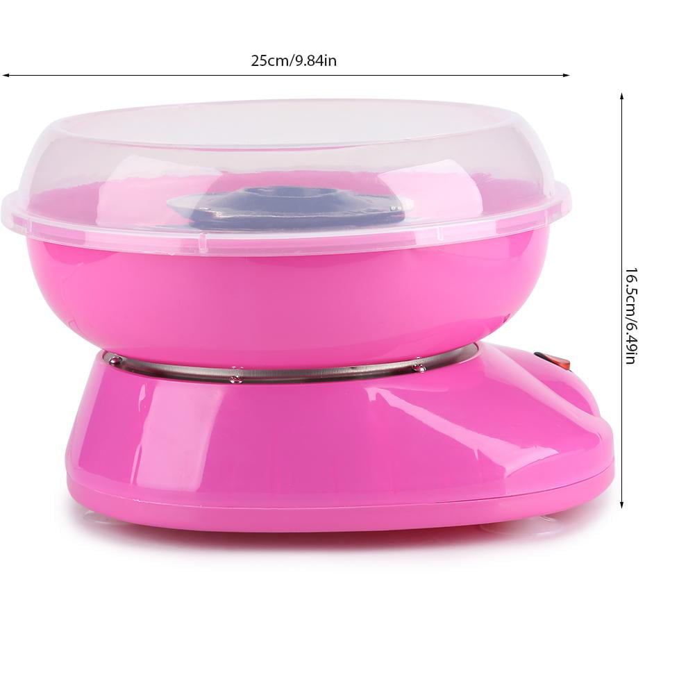 SFRMXS DIY Electric Automatic Cotton Sugar Candy Maker with Stainless Steel Bottom Groove and Ceramic Heating Tube Kitchen Children Sugar Cotton Candy Machine for Pink and white
