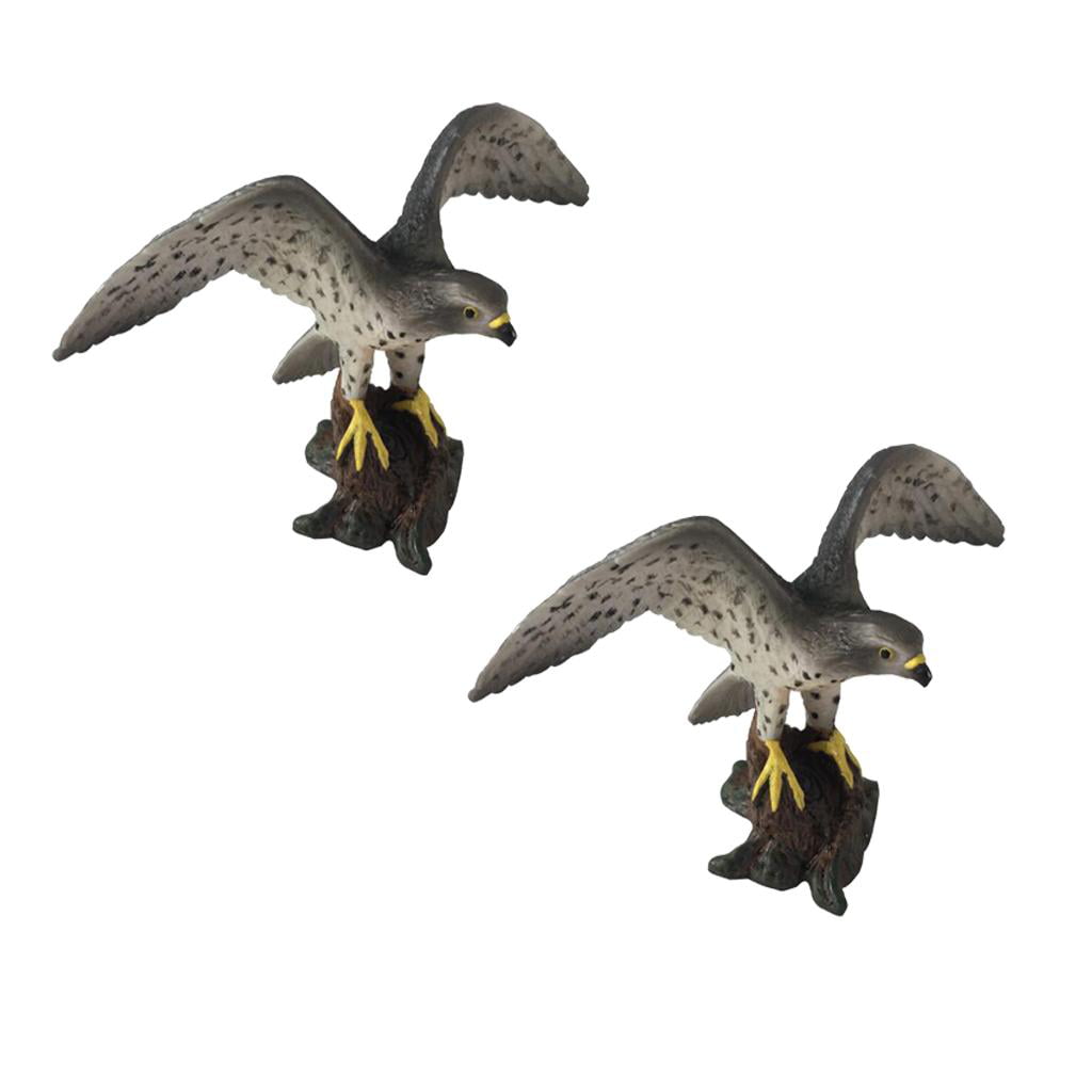 Parrot 2Pcs Simulation Miniature Birds Model Figurine Statue Scupltue 