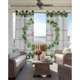 thumbnail image 6 of Spring Eucalyptus Leaves Kitchen Curtains Farmhouse Botanical Gray Wood Cafe Short Curtains for Bathroom Blackout Window Curtain Small Window Treatment Drapes for Bedroom Living Room 42"x45"x2, 6 of 9