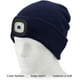 thumbnail image 5 of Gorro de punto con luz LED y linterna frontal, unisex, con 4 luces LED, ideal para el invierno (azul marino), 5 of 7