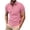 Pink, variant on Taqqpue Golf Shirts for Men Solid Color V Neck Button Short Sleeve T-Shirt Moisture Wicking Quick Dry Active Gym Workout Blouse Tops