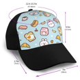 thumbnail image 2 of Naloa Rabbit Burger Coffee Adult adjustable Print Baseball Hat, Patchwork curved brim baseball capfor Men and Women, One Size, 2 of 5
