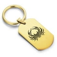 thumbnail image 1 of Stainless Steel Tribal Cancer Zodiac (Crab) Dog Tag Keychain Circle Ring, 1 of 2