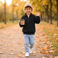 thumbnail image 4 of Grblisyd Boys Waffle Knit Quarter Zip Sweatshirt Kids Long Sleeve Pullover Stand Up Collar Solid Color Fashion Athletic Casual Sweatshirts, 4 of 6