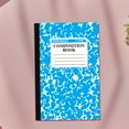 thumbnail image 6 of Denhf Composition Notebook, Wide Ruled Composition Book, 30 Sheets/60 Pages, Marble Cover, Sewn Binding, Classroom Must Haves, 8.3" x 5.5", Blue, 6 of 8