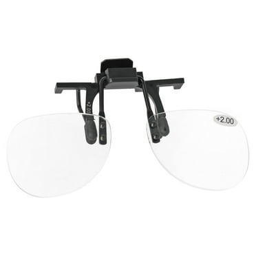 The Beadsmith Clip-On Magnifying Glasses – Flip-Up Lenses for Eyeglasses,  2.00 Strength, 3.75” Wide