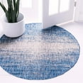 thumbnail image 2 of Unique Loom Collection Moderne Dégradé Dégradé Transitionnel Tapis Rond Flatweave Intérieur et Extérieur, 4 Pieds, Bleu/gris, 2 of 2