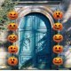 thumbnail image 1 of Halloween Party Decorations Pumpkin Decorations Hanging Decorations Door Decorations Halloween Decorations And Decorations In Front Of The Door, 1 of 8