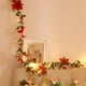 thumbnail image 4 of Adornos navideños, adornos navideños, regalos navideños, guirnalda de luces LED, ratán decorativo, hojas verdes azafrán, bayas de ratán, ratán navideño, decoración de ratán artificial para interiores,, 4 of 4