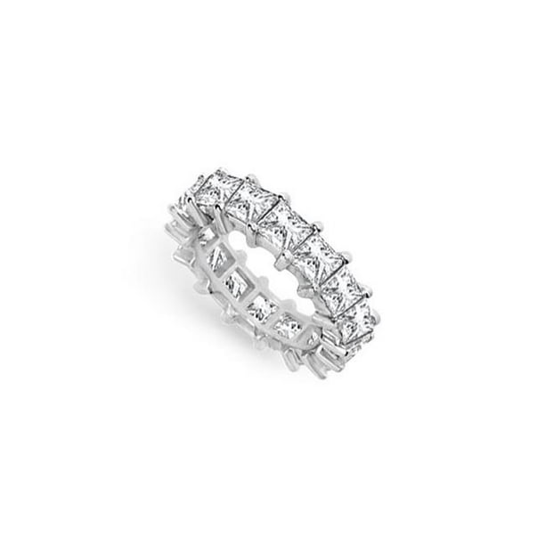 Precious Stone Five CT CZ Eternity Band in 14K White Gold Fifth