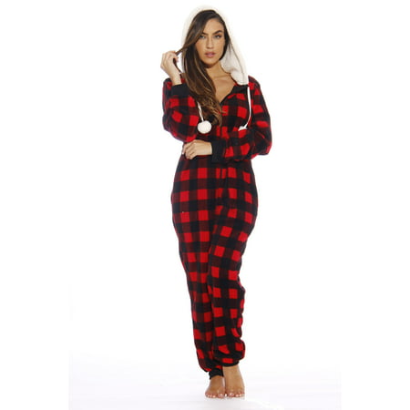 Just Love Buffalo Plaid Adult Onesie (Best Onesies For Adults)