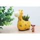 thumbnail image 3 of Maceta de resina con forma de jirafa, decoración con agujeros, maceta elegante para plantas y flores, 2 uds., 3 of 4