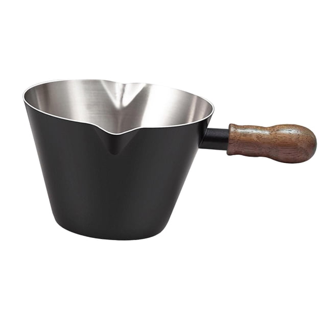 Taza medidora de espresso, taza medidora de café, taza medidora para latte art, taza de té con leche fácil de limpiar Negro