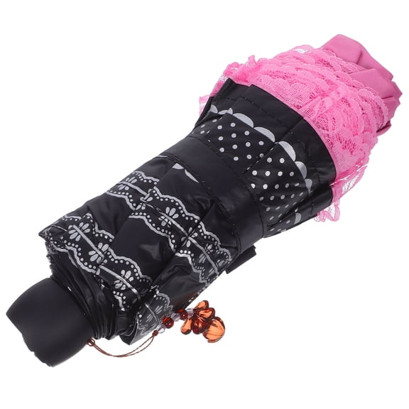 PAMINGONO Folding Lace Umbrella with UV , Portable Windproof Parasol for , Elegant and Decorative