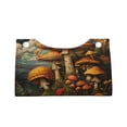 thumbnail image 4 of Lsque Vintage Cloud Mushroom Printed Long Tissue Box Cover Holder, Facial Paper Organizer Dispenser,Triangle with Bottom Belt, PVC Leather Decorative Organizer, 4 of 9