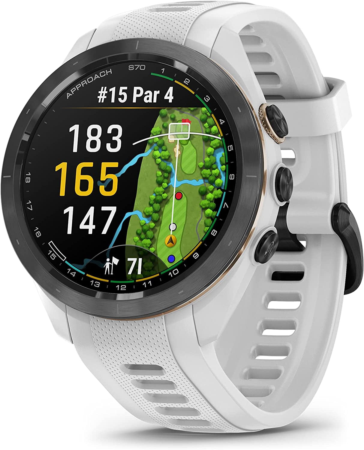 Garmin Approach S70S, White (42mm) with Accessories
