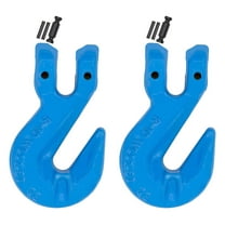 2 Pack 5/16" Grade 100 Cradle Clevis Grab Hook for Lifting - 5,500 LBS WLL Heavy Duty Tow Chain Hook for Trailer/Truck Transport