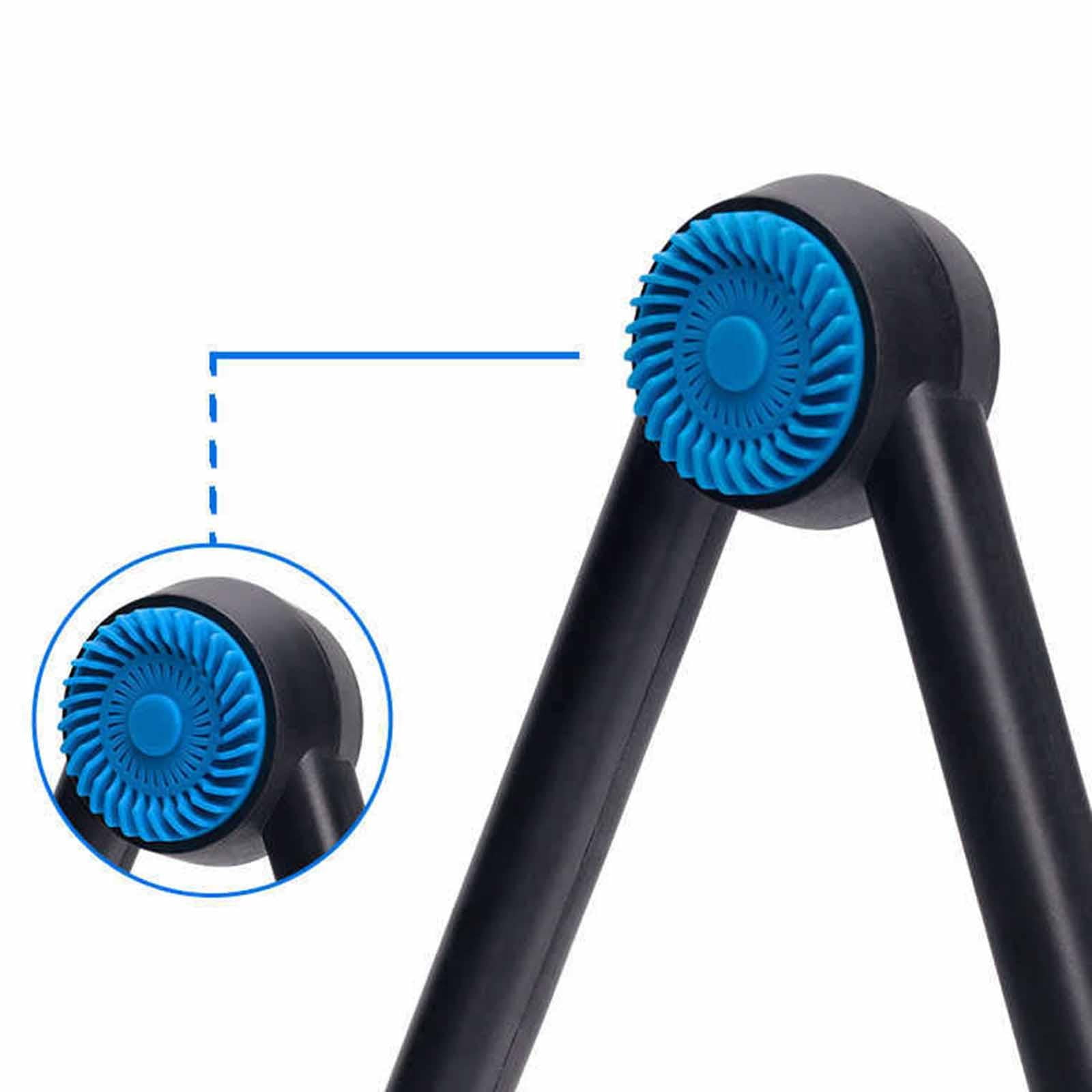 MERIGLARE Electric Guitar Stand Reliable Folding Musical Rack Holder Retractable Adjustable Floor Instrument Stand With Wear Resistant Nylon TPU Suitable For Home Studio Concert Black Blue