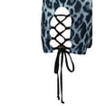 thumbnail image 6 of Liacowi Women Short Sleeve Bodycon Romper Leopard Print Sexy Slim Fit Short Jumpsuit One Piece Playsuits Bodysuits, 6 of 7