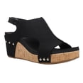 thumbnail image 2 of Corkys Womens Carley Studded Slingback Wedge  Casual Shoes, 2 of 5