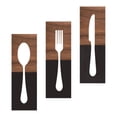 thumbnail image 4 of Juego de 3 piezas de cuchillo, tenedor y cuchara para decoración de pared. Letrero colgante de madera decorativo, estilo rústico, ideal para cocina y, 4 of 8