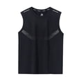 thumbnail image 6 of Men's Summer Quick Dry Tank Top Muscle Singlet Crewneck Loose Fit Breathable Moisture Wicking Cooling Sports Gym Workout Training Casual Tops Sleeveless Shirt Essential | JASKFLY,Black L, 6 of 6