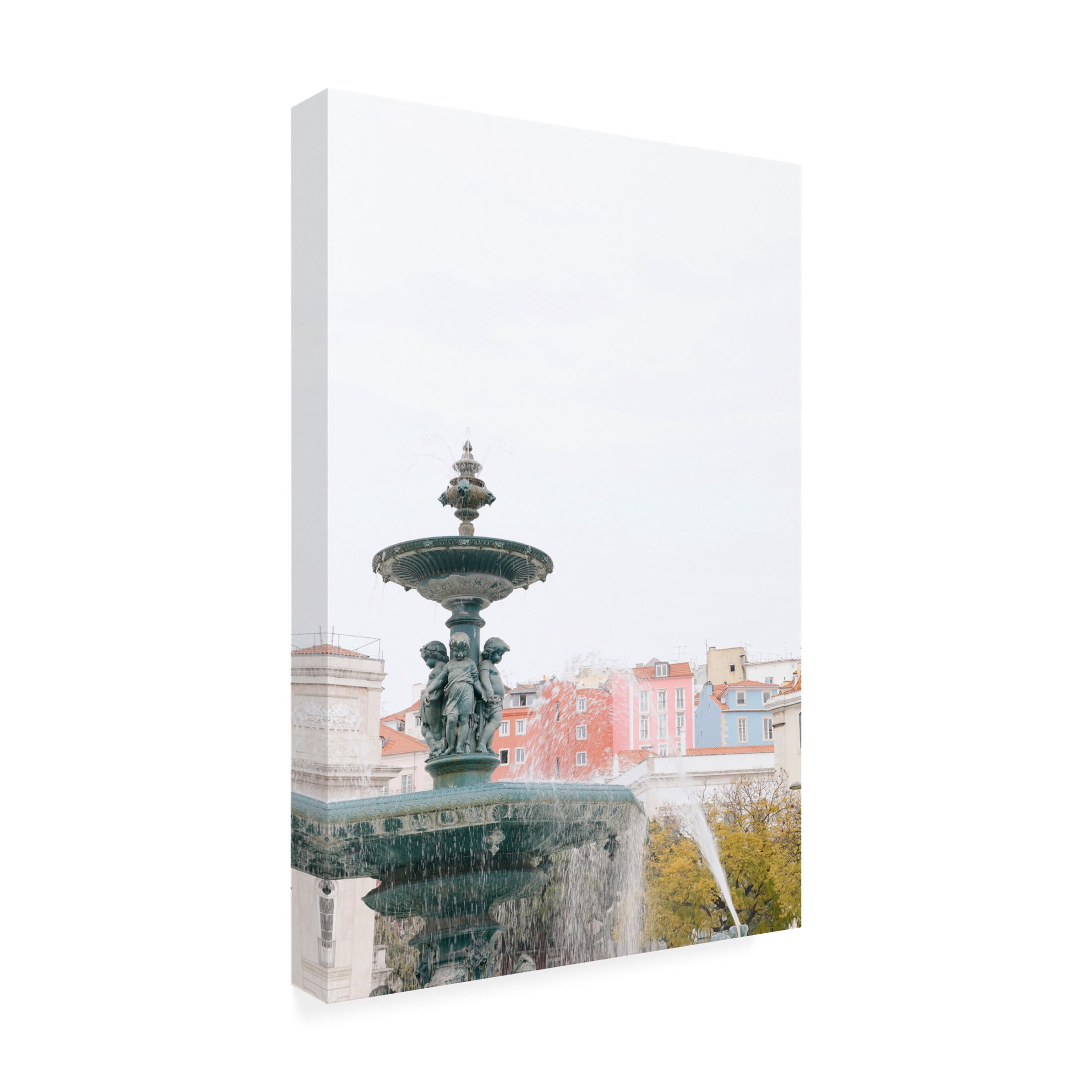 Canvas Wall Art - Carina Okula 'Mermaid Fountain' Wall Art for Living Room, Bedroom, or Office Décor by Trademark Fine Art - 12 x 19 Inches